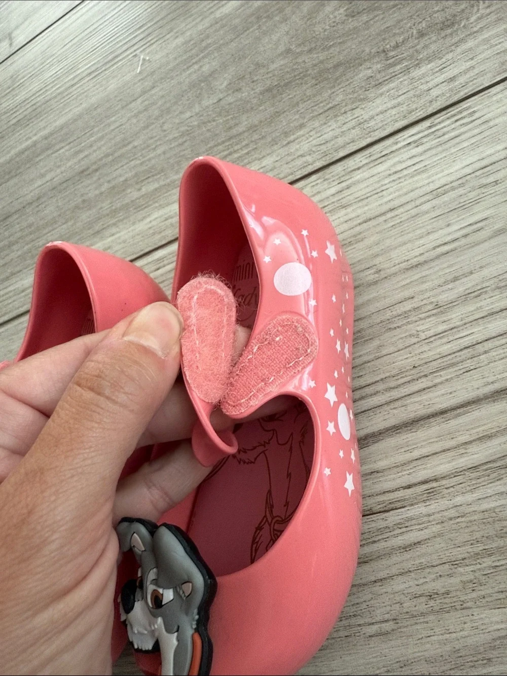 Mini Melissa Lady and the Tramp jelly shoes pink 3D character 7 Toddler